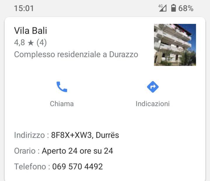 Vila Bali Durres Exterior photo
